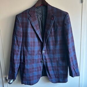 Fully Bespoke ISAIA Blue Eggplant Cashmere Blazer